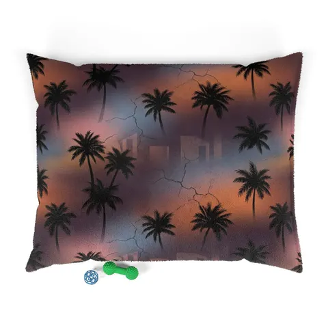 Compton Palm Tree Shadows Pet Bed — front view