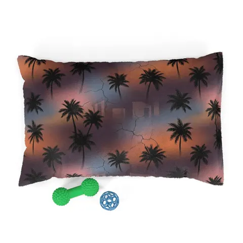 Compton Palm Tree Shadows Pet Bed — front view