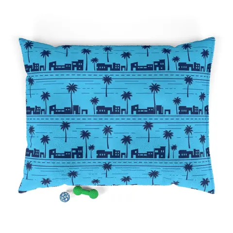 Crenshaw Blue Boulevard Pet Bed — front view