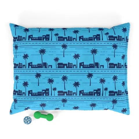 Crenshaw Blue Boulevard Pet Bed — front view
