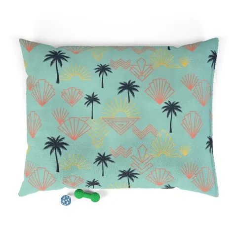 Miami Overtown Pastel Nights Pet Bed — front view