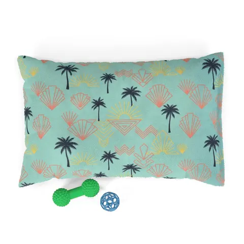 Miami Overtown Pastel Nights Pet Bed — front view