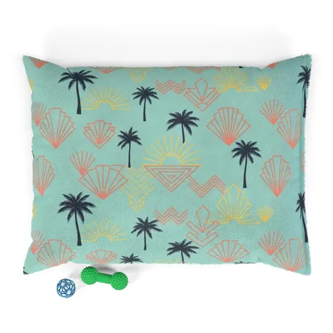 Miami Overtown Pastel Nights Pet Bed — front view