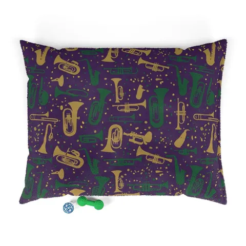 New Orleans Treme Brass Band Pet Bed — front view