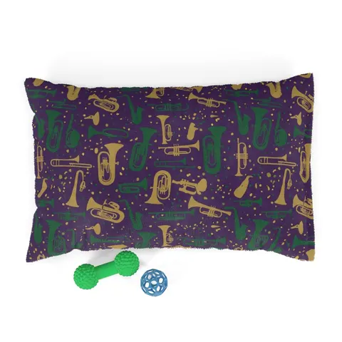 New Orleans Treme Brass Band Pet Bed — front view