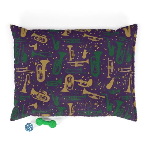 New Orleans Treme Brass Band Pet Bed — front view
