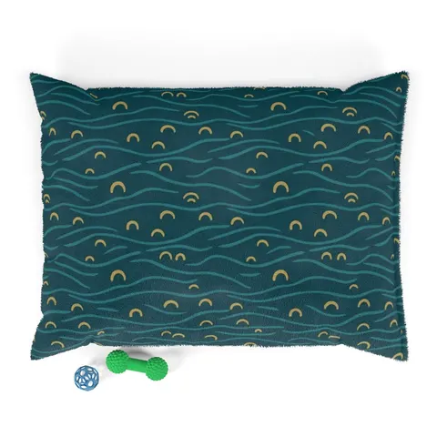 Oakland Lake Merritt Reflections Pet Bed — front view