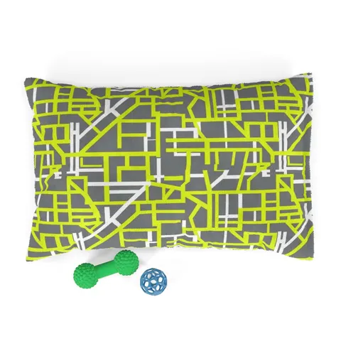 Queens South Jamaica Grid Pet Bed — front view