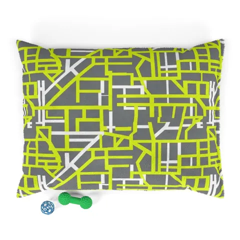 Queens South Jamaica Grid Pet Bed — front view