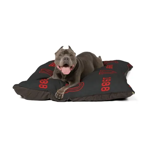 Clark Atlanta 1988 Black & Red Arch Pet Bed — other view