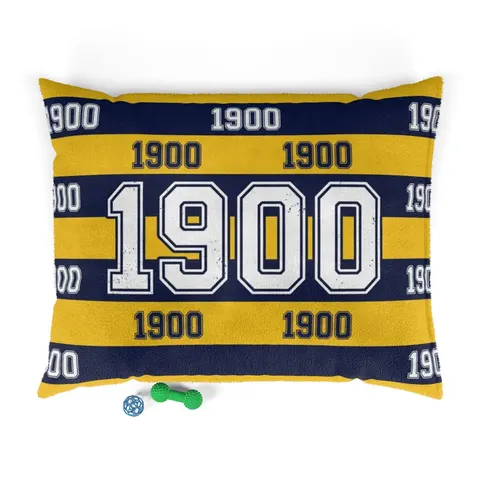 Coppin State 1900 Blue & Yellow Pet Bed — front view