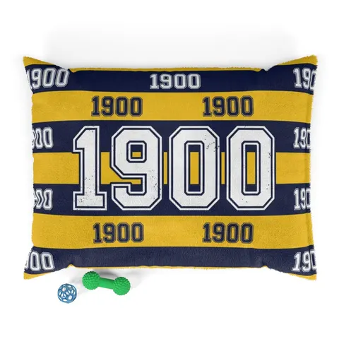 Coppin State 1900 Blue & Yellow Pet Bed — front view