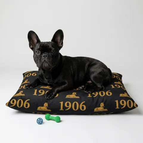 Alpha 1906 Black & Old Gold Pet Bed
