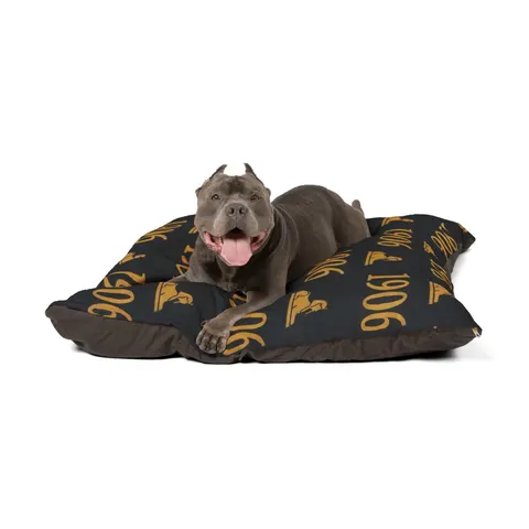 Alpha 1906 Black & Old Gold Pet Bed — other view