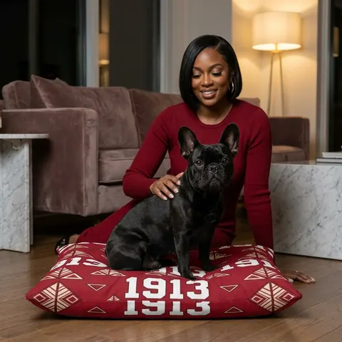 Delta 1913 Crimson Stamp Pet Bed
