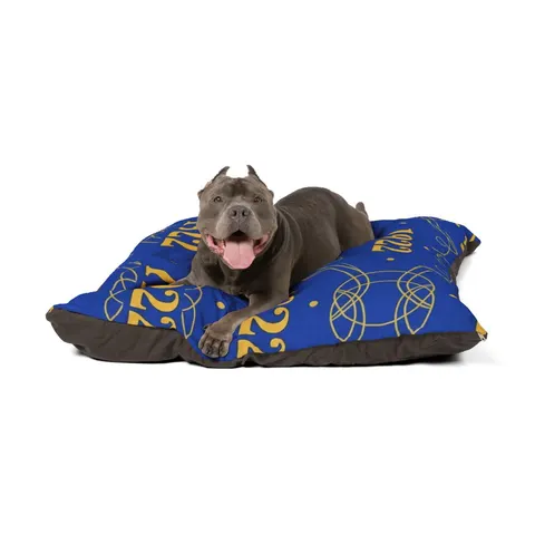 SGRho 1922 Royal Blue & Gold Pet Bed — other view