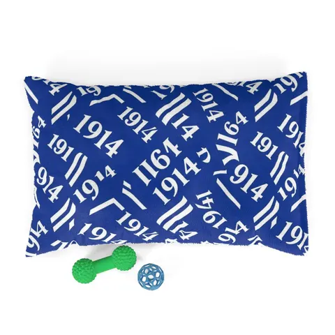 Sigma 1914 Royal Blue & White Pet Bed — front view