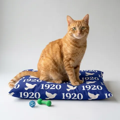 Zeta 1920 Royal Blue & White Pet Bed
