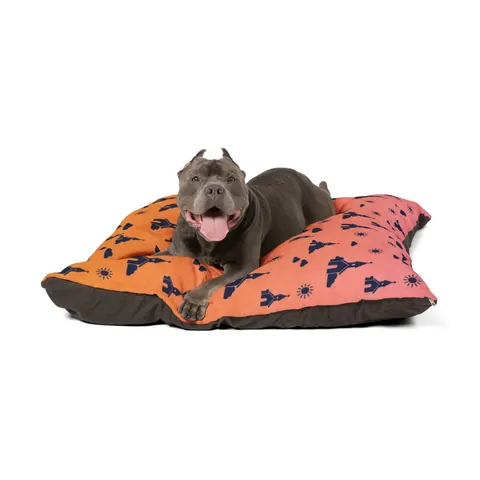 Faith Flag Black Church Sunrise Pet Bed — other view