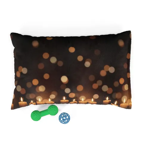 Faith Flag Candlelight Meditation Pet Bed — front view