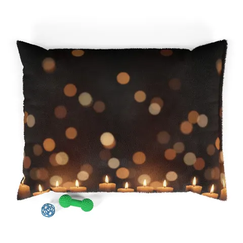 Faith Flag Candlelight Meditation Pet Bed — front view