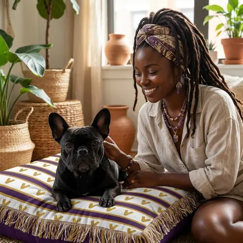 Faith Flag Choir Robes Color Block Pet Bed