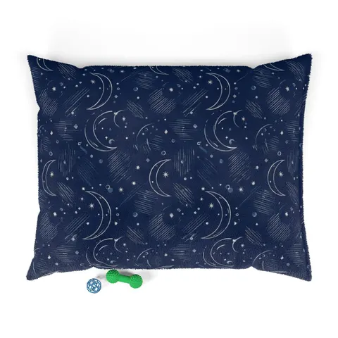 Faith Flag Crescent Moon Night Sky Pet Bed — front view