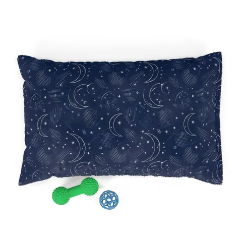 Faith Flag Crescent Moon Night Sky Pet Bed — front view