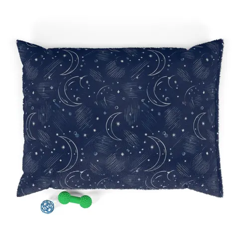 Faith Flag Crescent Moon Night Sky Pet Bed — front view