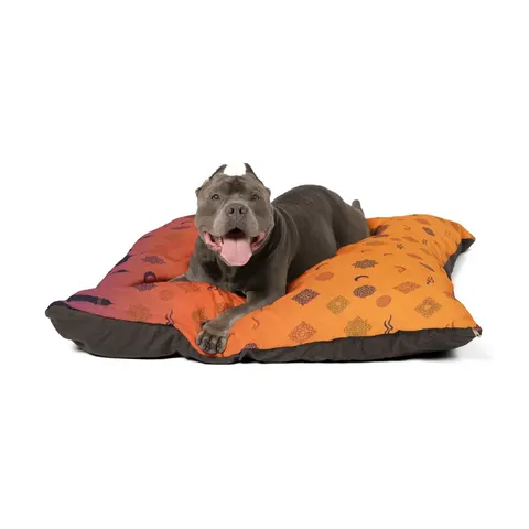 Faith Flag Mosque Sunset Silhouette Pet Bed — other view