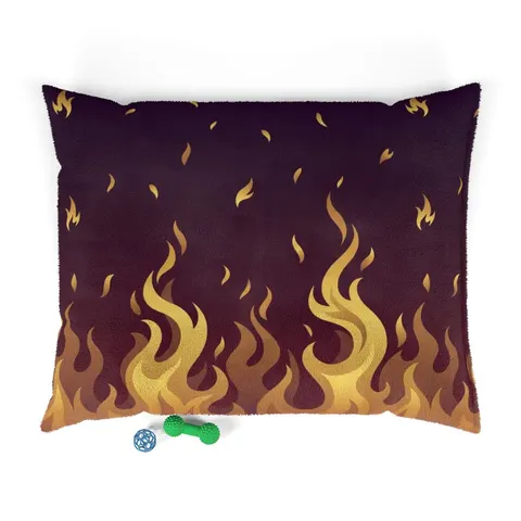 Faith Flag Pentecostal Fire Pet Bed — front view