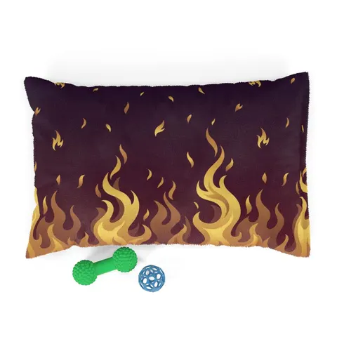 Faith Flag Pentecostal Fire Pet Bed — front view