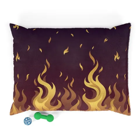 Faith Flag Pentecostal Fire Pet Bed — front view