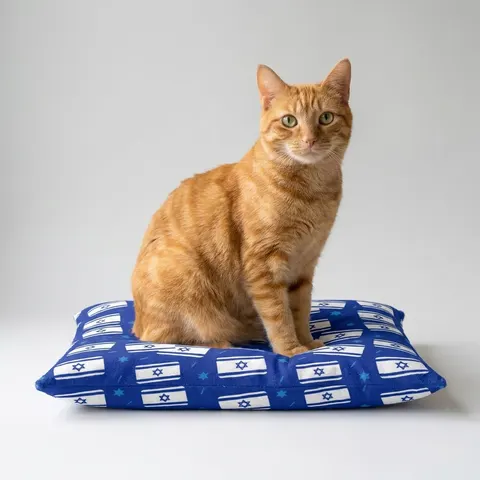 Faith Flag Blue & White Star Emblem Pet Bed