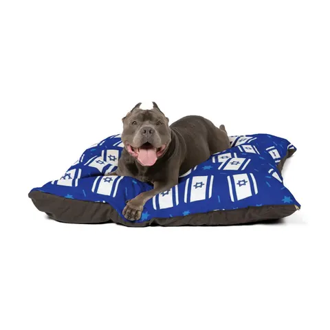 Faith Flag Blue & White Star Emblem Pet Bed — other view