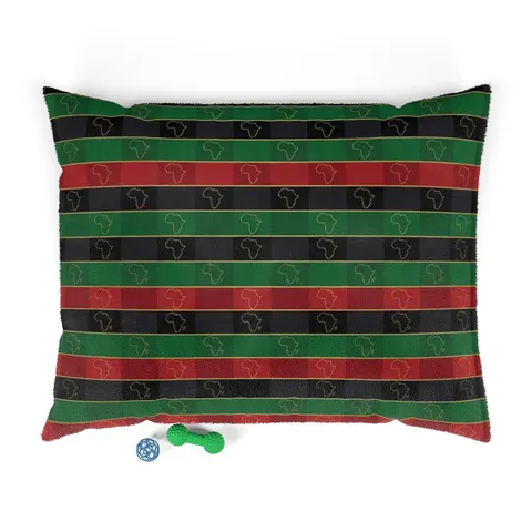 African Diaspora Continent Outline Pet Bed — front view