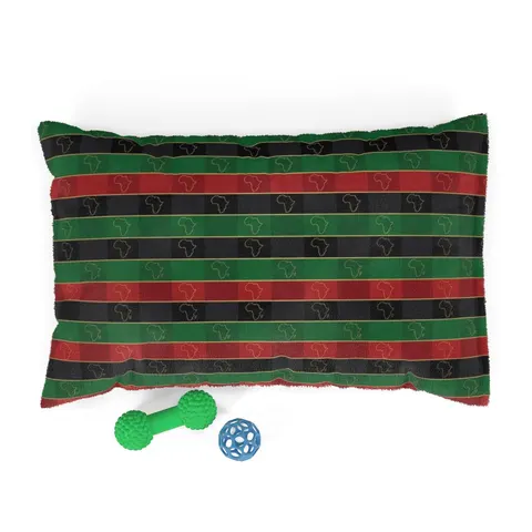 African Diaspora Continent Outline Pet Bed — front view