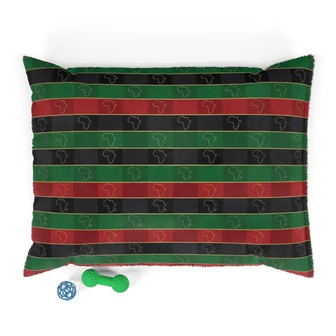 African Diaspora Continent Outline Pet Bed — front view