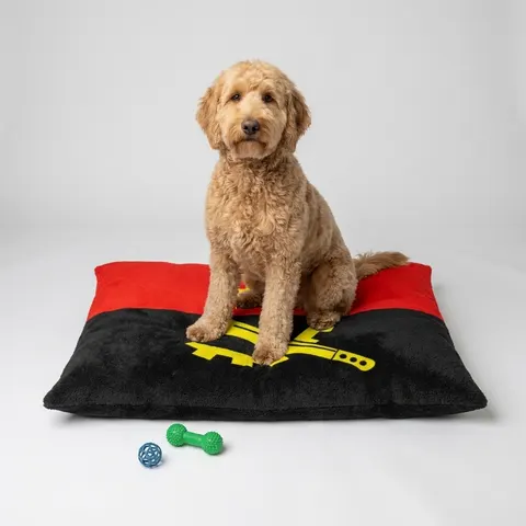 Angola Red Black & Emblem Pet Bed