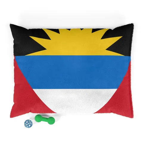Antigua & Barbuda Rising Sun Pet Bed — front view