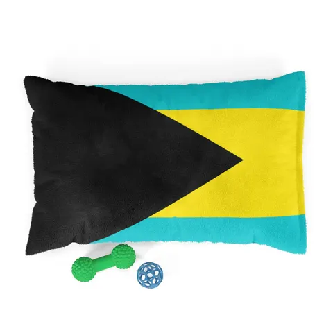 Bahamas Aqua Triangle Pet Bed — front view