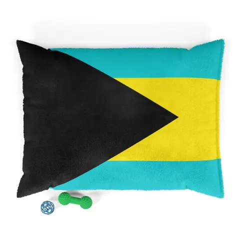 Bahamas Aqua Triangle Pet Bed — front view