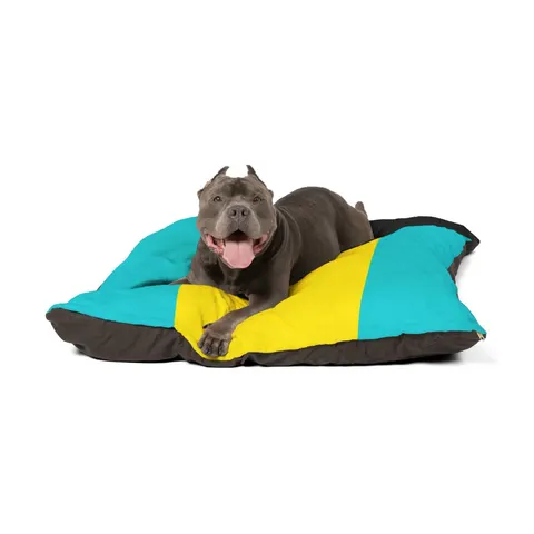 Bahamas Aqua Triangle Pet Bed — other view