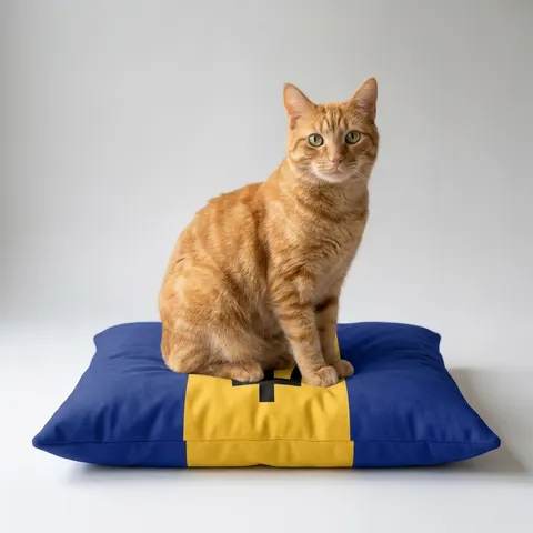 Barbados Blue Gold Trident Pet Bed