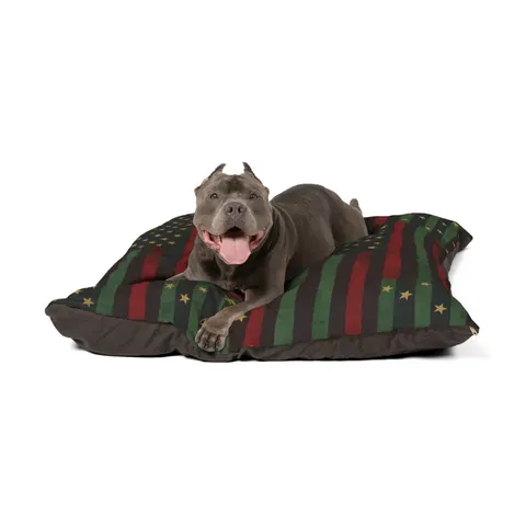 Black American Pan-African Stars & Stripes Pet Bed — other view