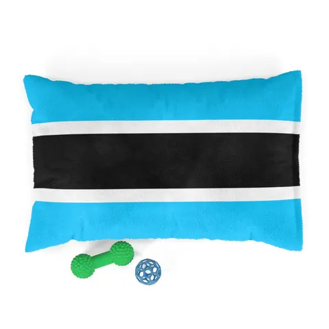 Botswana Blue & Black Stripe Pet Bed — front view