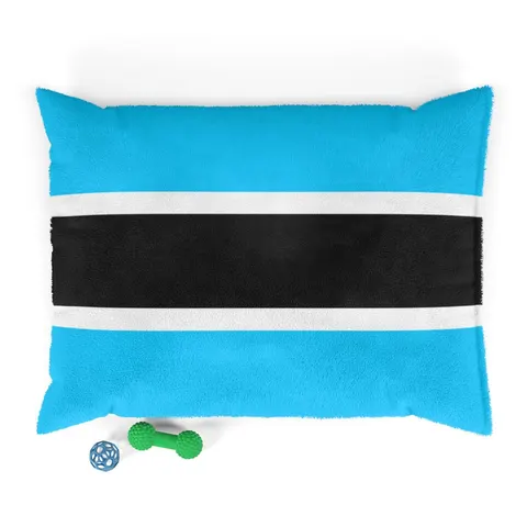 Botswana Blue & Black Stripe Pet Bed — front view