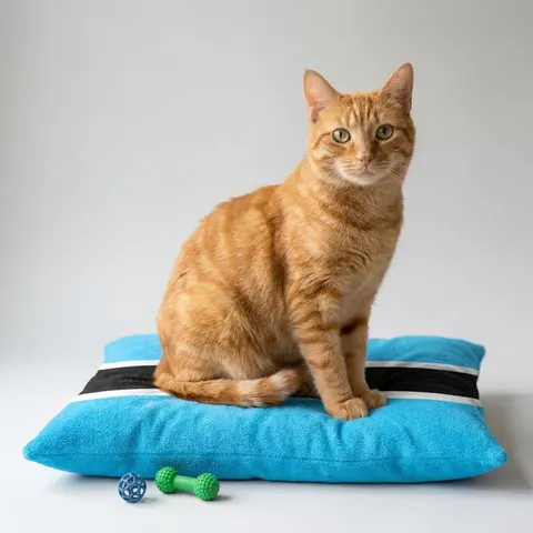 Botswana Blue & Black Stripe Pet Bed