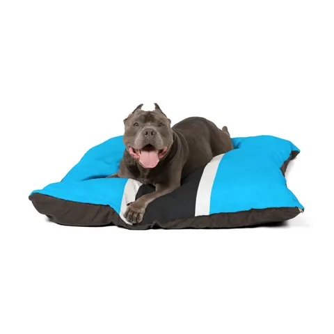 Botswana Blue & Black Stripe Pet Bed — other view