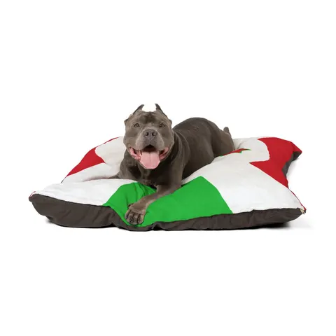 Burundi White Saltire Pet Bed — other view